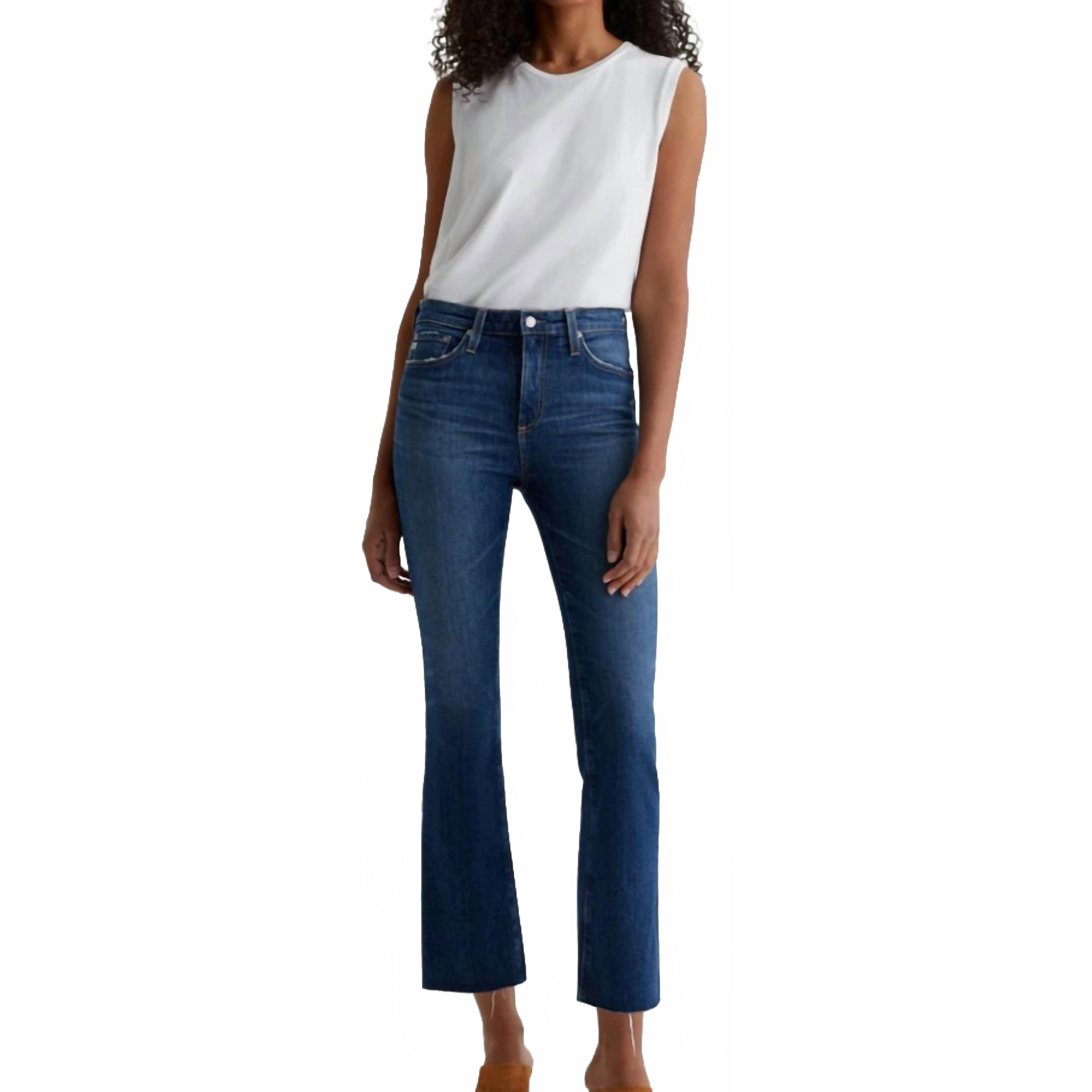 New Ag Jeans Farrah Boot Crop High Rise Jeans In 9 Year Color